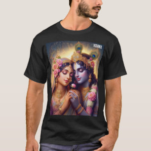 Camiseta Radha Krishna Amor Eterno Divino Gráfico Espiritua