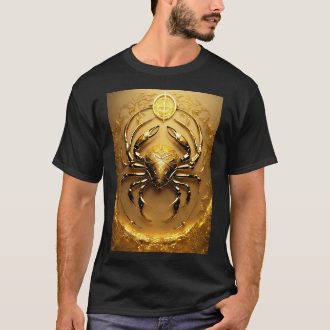 Camiseta Radiação Celestial: Zodíaco Cancer em Glorioso Dou (Frente)