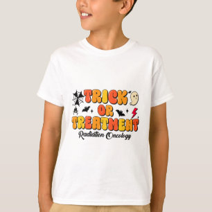 Camiseta Radiação De Truque Ou Tratamento Oncologia Hallowe