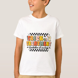 Camiseta Radiação De Truque Ou Tratamento Oncologia Hallowe