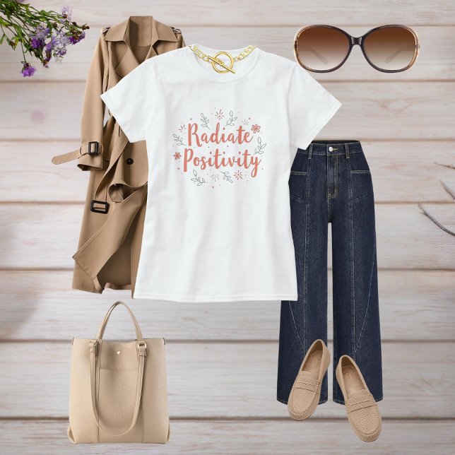 Camiseta Radiação Positividade Bem-estar Radial (Criador carregado)