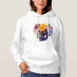 CAMISETA RADIÂNCIA DO CRÂNIO FLORAL