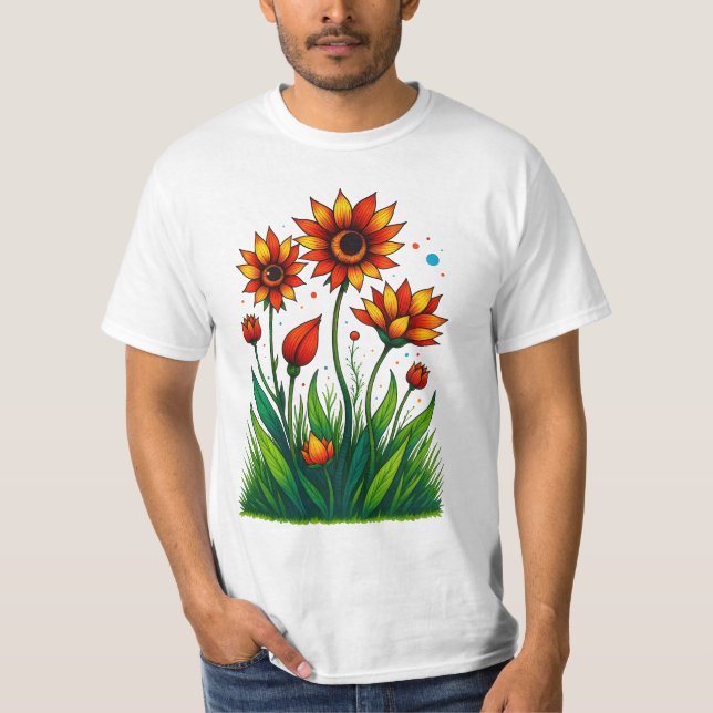 Camiseta Radiant Bloom Burst (Frente)