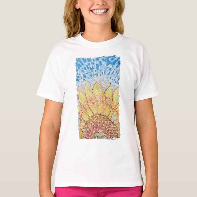 Camiseta Radiant Bloom Sunflower (Frente)