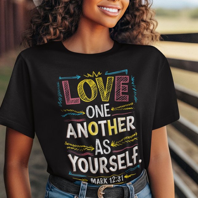 Camiseta Radiar amor, abraçar unidade (Criador carregado)