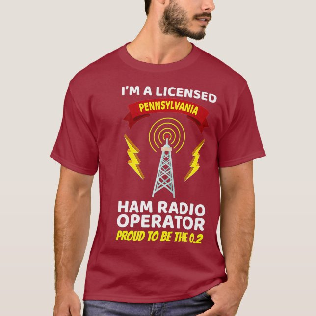Camiseta Rádio Amateur Operador Funny Ham Radio Premium (Frente)