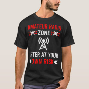 Camiseta Rádio Amateur Radio Ham da Zona de Risco