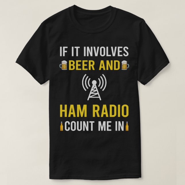 Camiseta Rádio Beer E Ham Rádio Amador (Frente do Design)