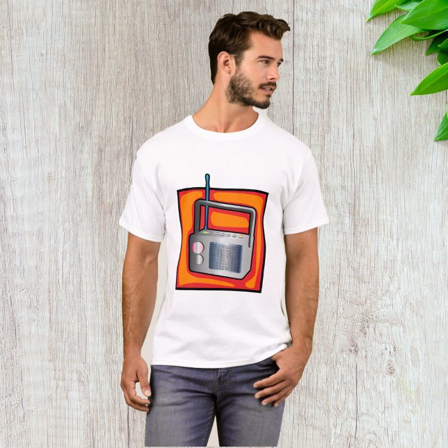 Camiseta Rádio de Arte Pop Retro dos Anos 80 Vibrante Vinta (Criador carregado)