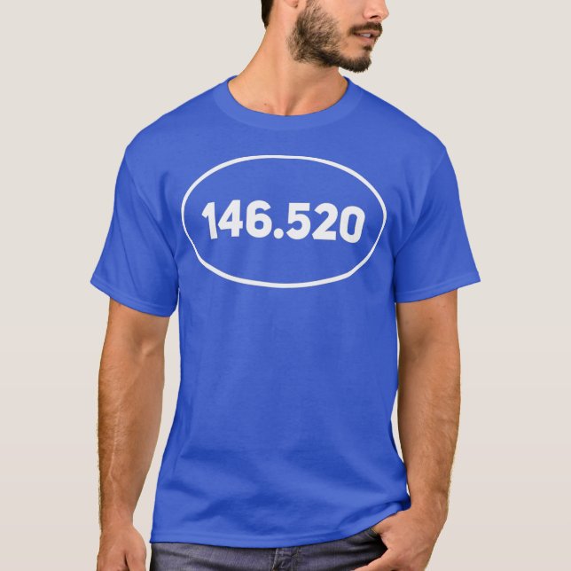 Camiseta Rádio de frequência simples nacional de 146520 MHz (Frente)