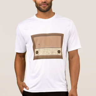 Camiseta Rádio de madeira retrô dos anos 40