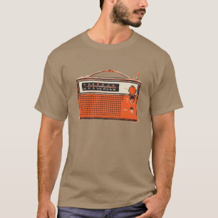 Camiseta rádio de transistor retro