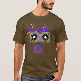 Camiseta Rádio DJ Afro-Americano Turntable Disc Jockey