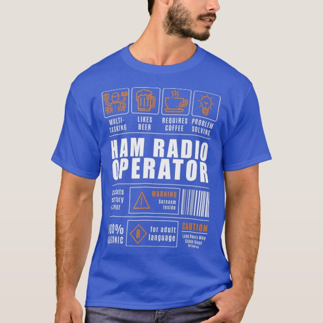 Camiseta Rádio Engraçado Hilarious Ham Amateur (Frente)