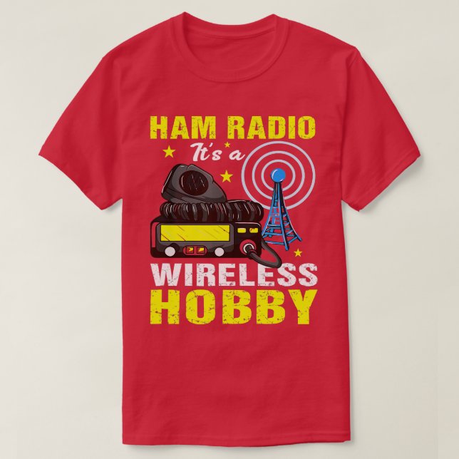 Camiseta Rádio HAM É Uma Rádio Sem Fio Hobby Amateur (Frente do Design)