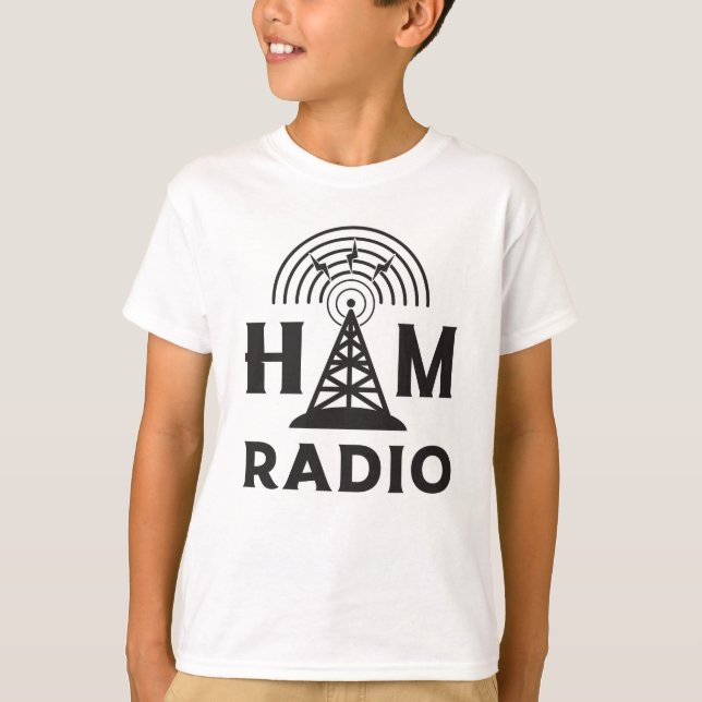 Camiseta Rádio HAM Operador Amateur Código Antenna Ideia de (Frente)