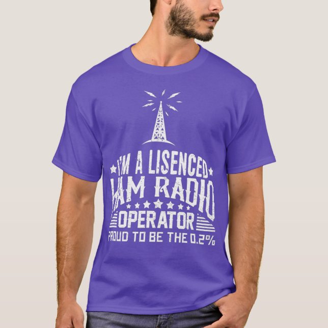 Camiseta Rádio Ham Operador Funny Ham Nerd de Rádio (Frente)