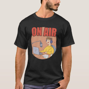 Camiseta Rádio No Ar Podcast Microfone Podcasting Hospedage