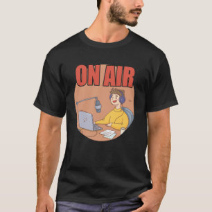 Camiseta Rádio No Ar Podcast Microfone Podcasting Hospedage