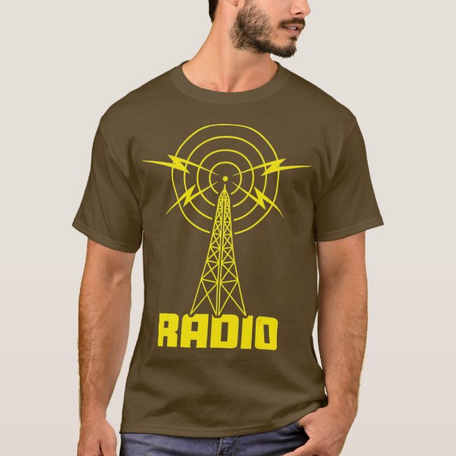 Camiseta Rádio para amadores de rádio e ondas curtas (Frente)