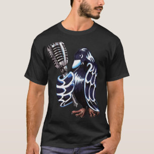 Camiseta Rádio preto do pássaro