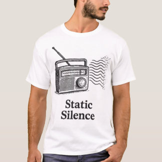Camiseta Rádio Vintage intitulada: Silêncio Estático