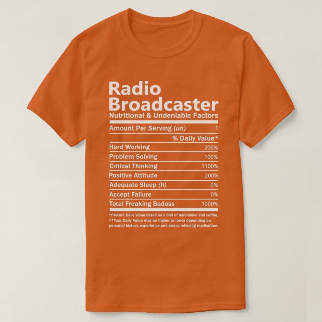 Camiseta Radiodifusão Nutricional E Undeni (Frente do Design)