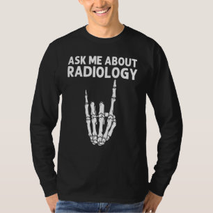 Camiseta Radiologia Para Homens Mulheres Esqueleto de Raios