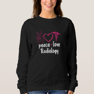 Camiseta Radiologia Radiologista Rad Tech Peace Love Radiol