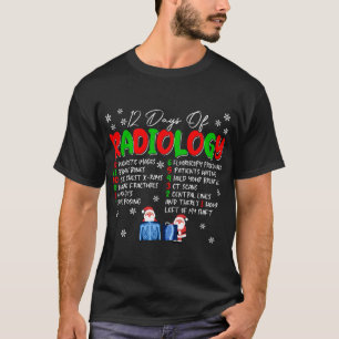 Camiseta Radiologista De Natal Engraçado 12 Dias De Radiolo