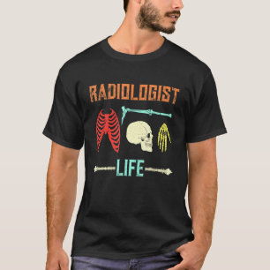 Camiseta Radiologista Life X-Ray Technician Skeleton Skull