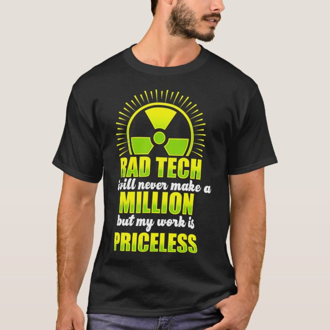 Camiseta Radiologista Tecnológico Rad Tech Diversão de Trat (Frente)