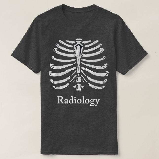 Camiseta Radiology Human Chest Skeleton Funny XRay Rad Tech (Frente do Design)
