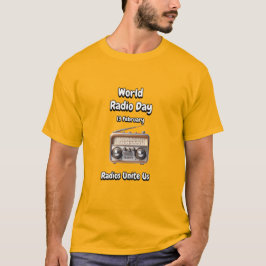 Camiseta Rádios Nos Unem. Dia Mundial da Rádio (WRD).
