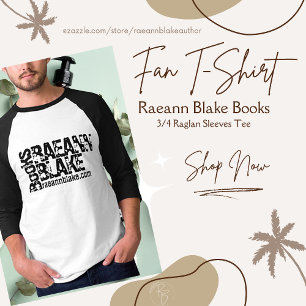 Camiseta Raeann Blake Books 3/4 Raglan Capa Tee