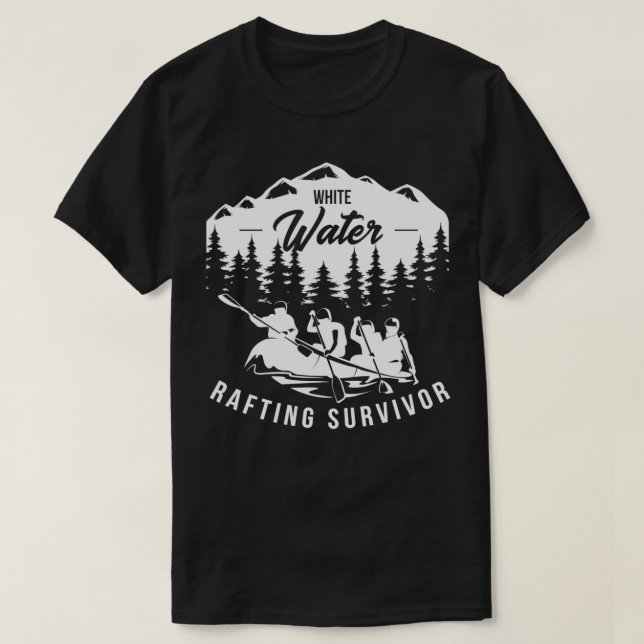Camiseta Rafting Engraçado Sobrevivente de jangada de água  (Frente do Design)