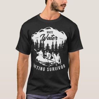 Camiseta Rafting Engraçado Sobrevivente de jangada de água 