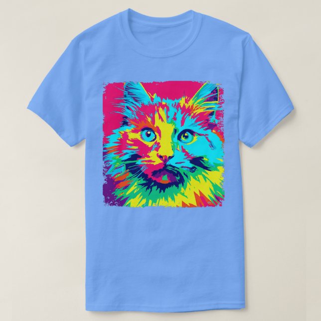 Camiseta Ragamuffin Art Cat Lover Gift 1 (Frente do Design)
