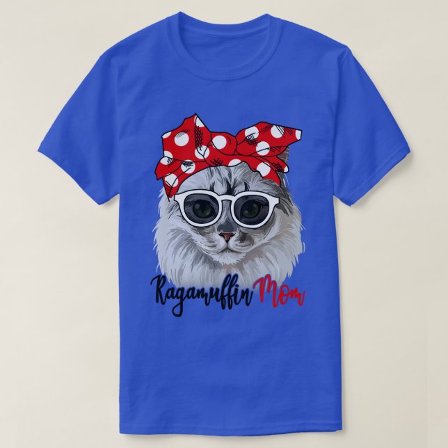 Camiseta Ragamuffin Cat Shirt Ragamuffin Cat Mãe Bandana (Frente do Design)