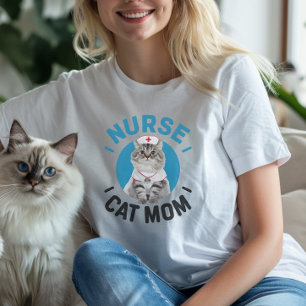 Camiseta Ragdoll Cat "Enfermeira Cat Mãe"
