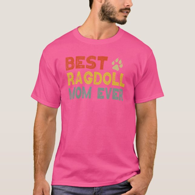 Camiseta Ragdoll Cat Mãe Proprietário Kitten (Frente)