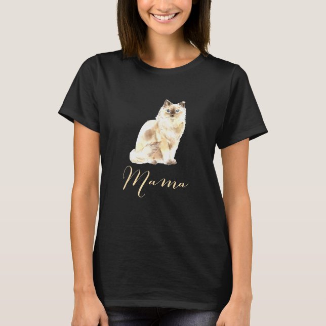 Camiseta Ragdoll Cat Mama Cat Mãe Gato Mamãe Presente Gato  (Frente)