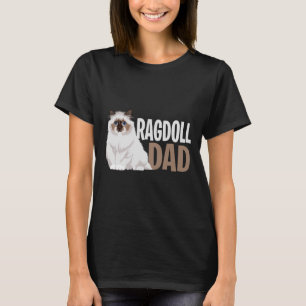 Camiseta Ragdoll Cat Pai Engraçado Proprietário de Gatos Am