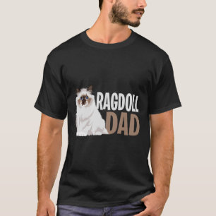 Camiseta Ragdoll Cat Pai Engraçado Proprietário de Gatos Am