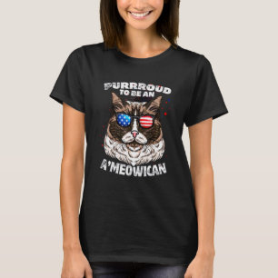 Camiseta Ragdoll Cat Purrroud Para Ser Um Quarto De Julho A