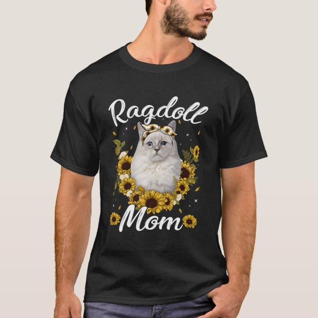 Camiseta Ragdoll Mãe Gato Dia de as mães Mãe (Frente)