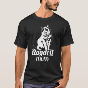 Camiseta Ragdoll Mãe Gato Mulheres Gatinhas Gatinhas