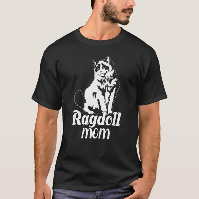 Camiseta Ragdoll Mãe Gato Mulheres Gatinhas Gatinhas (Frente)