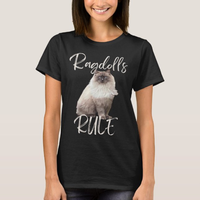 Camiseta Ragdolls Mandam Dono de Gato Ragdoll (Frente)