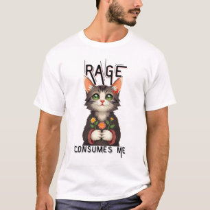 Camiseta Rage consome-me flor de gato